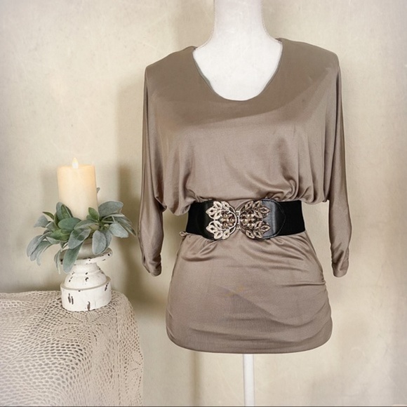 Guess by Marciano Chic Gold Tunic /Top / Dress - Picture 8 of 8